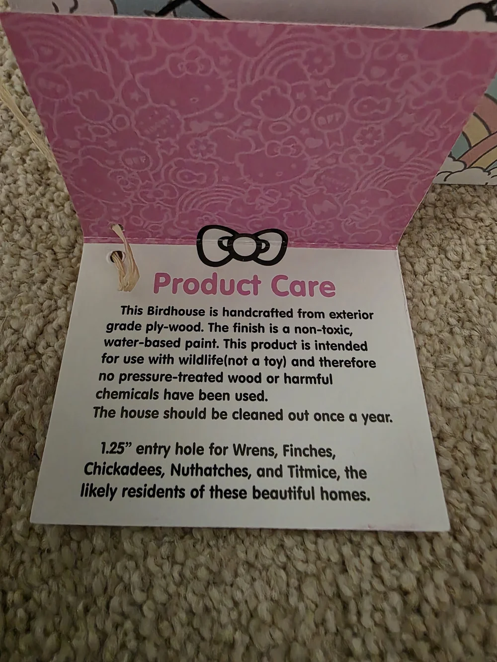NWT Hello Kitty Rainbow Birdhouse - Teal & Pastel